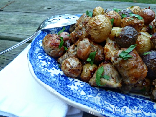 sausage with potatoes and apples
